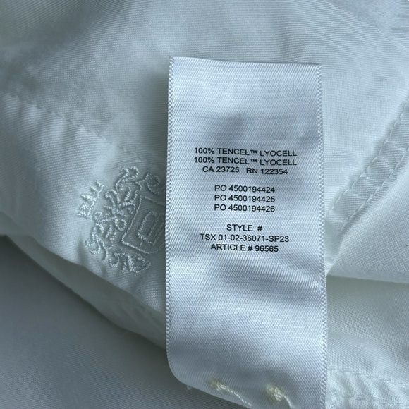 Aritzia Babaton Utility Button Up Shirt XS Drapey Twill QuietLuxury Preppy - Picture 15 of 16